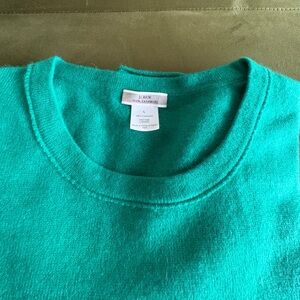 J. Crew Teal Cashmere Crewneck Sweater